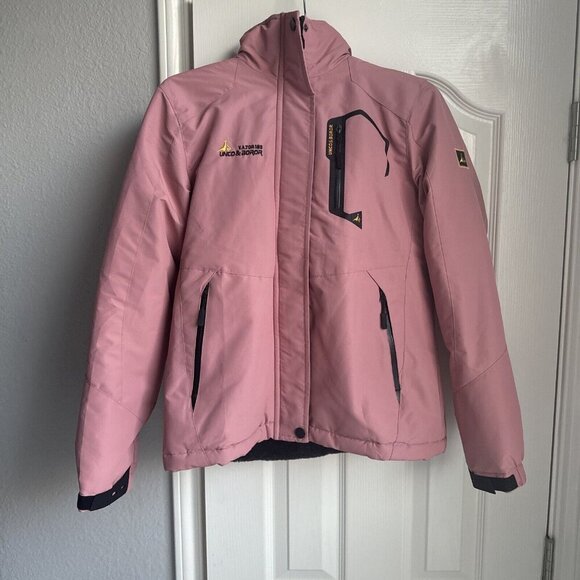 Moerden Pink Black Fleece Lined Unco & Boror Vator 189 Waterproof Jacket Size S - Picture 1 of 10